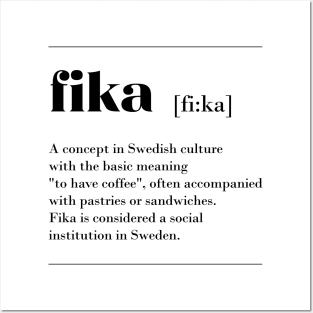 Fika definition Sweden Coffee break Posters and Art